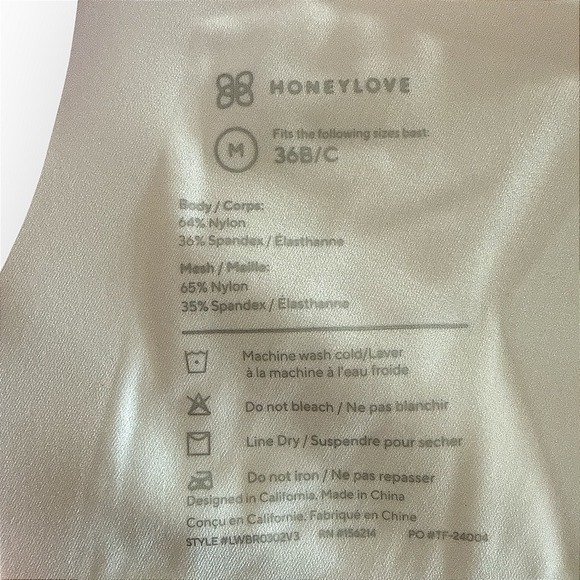 Honeylove Wire-Free Bra Size 36 B/C - Picture 4 of 4